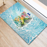 Saipan CMNI Rubber Doormat Polynesian Northern Mariana Islands Fruit Dove Watercolor TS04 - Polynesian Pride