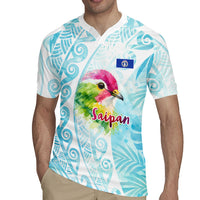 Saipan CMNI Rugby Jersey Polynesian Northern Mariana Islands Fruit Dove Watercolor