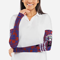 Saipan Northern Mariana Islands Arm Sleeves Polynesian Tribal Tattoo Art With Hibiscus Flowers And Seal