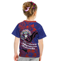 Saipan Northern Mariana Islands Kid T Shirt Polynesian Tribal Tattoo Art With Hibiscus Flowers And Seal TS04 - Polynesian Pride