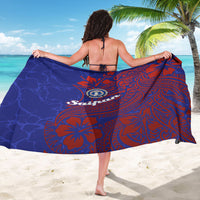 Saipan Northern Mariana Islands Sarong Polynesian Tribal Tattoo Art With Hibiscus Flowers And Seal TS04 - Polynesian Pride