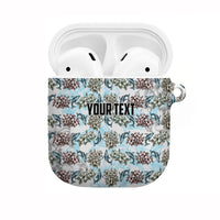Personalized Masefau American Samoa AirPods Case Vintage Whale Hibiscus Ocean Waves TS04 White Blue - Polynesian Pride