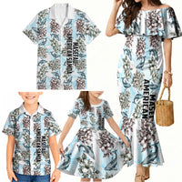Personalized Masefau American Samoa Family Matching Mermaid Dress and Hawaiian Shirt Vintage Whale Hibiscus Ocean Waves TS04 - Polynesian Pride