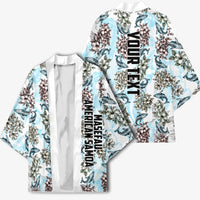 Personalized Masefau American Samoa Kimono Vintage Whale Hibiscus Ocean Waves TS04 - Polynesian Pride