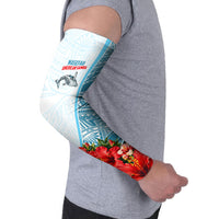 Personalized American Samoa Masefau Arm Sleeves Hibiscus Tropical Floral Whale Polynesian Tribal Pattern TS04 - Polynesian Pride