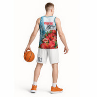 Personalized American Samoa Masefau Basketball Jersey Hibiscus Tropical Floral Whale Polynesian Tribal Pattern TS04 - Polynesian Pride