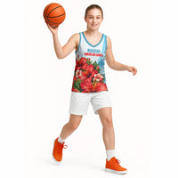 Personalized American Samoa Masefau Basketball Jersey Hibiscus Tropical Floral Whale Polynesian Tribal Pattern TS04 - Polynesian Pride