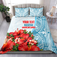 Personalized American Samoa Masefau Bedding Set Hibiscus Tropical Floral Whale Polynesian Tribal Pattern TS04 - Polynesian Pride