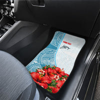 Personalized American Samoa Masefau Car Mats Hibiscus Tropical Floral Whale Polynesian Tribal Pattern TS04 - Polynesian Pride
