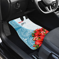 Personalized American Samoa Masefau Car Mats Hibiscus Tropical Floral Whale Polynesian Tribal Pattern TS04 - Polynesian Pride