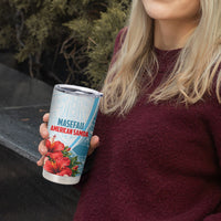 Personalized American Samoa Masefau Tumbler Cup Hibiscus Tropical Floral Whale Polynesian Tribal Pattern TS04 - Polynesian Pride
