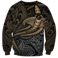 Polynesian Sweatshirt Hammerhead Shark Tribal Pattern TS04 Unisex Black Yellow - Polynesian Pride