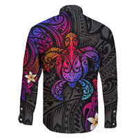 Turtle and Plumeria - Polynesian Family Matching Short Sleeve Bodycon Dress and Hawaiian Shirt TS04 - Polynesian Pride