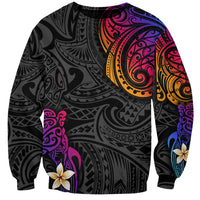 Turtle and Plumeria - Polynesian Sweatshirt TS04 Unisex Gradient - Polynesian Pride