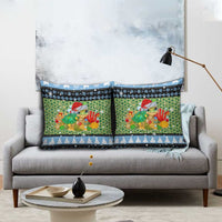 Micronesia Christmas Pillow Cover with Santa Turtle Coral Reef and Holiday Ocean Pattern - Polynesian Pride