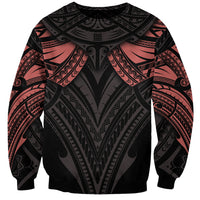 Feminine Polynesian Sweatshirt Mandala Tattoo Style TS04 Unisex Black - Polynesian Pride