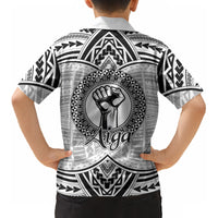 Aiga Samoa Raised Fist Kid Hawaiian Shirt Polynesian Tribal Tattoo Art Family Pride TS04 - Polynesian Pride