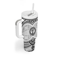 Aiga Samoa Raised Fist Tumbler With Handle Polynesian Tribal Tattoo Art Family Pride TS04 - Polynesian Pride