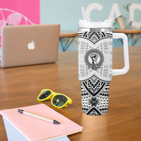 Aiga Samoa Raised Fist Tumbler With Handle Polynesian Tribal Tattoo Art Family Pride TS04 - Polynesian Pride