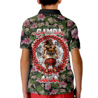 Samoa Aiga Polynesian Kid Polo Shirt Tropical Floral Hibiscus Pattern Island Heritage TS04 - Polynesian Pride