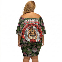 Samoa Aiga Polynesian Off Shoulder Short Dress Tropical Floral Hibiscus Pattern Island Heritage TS04 - Polynesian Pride