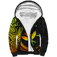 Hawaii Kanaka Maoli Sherpa Hoodie Polynesian Tornado Infusion Gradient TS04 Unisex Gradient - Polynesian Pride