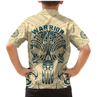 Polynesian Family Matching Mermaid Dress and Hawaiian Shirt Warrior Skull with Tribal Patterns Tattoo Design TS04 - Polynesian Pride