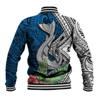 Polynesian Baseball Jacket Whale Pattern and Hibiscus Flowers TS04 - Polynesian Pride
