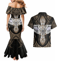 Polynesian Hawaii Tattoo Couples Matching Mermaid Dress and Hawaiian Shirt TS04 - Polynesian Pride