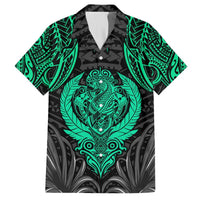 Polynesian Hawaiian Shirt Abstract Tiki TS04 Black Yellow - Polynesian Pride