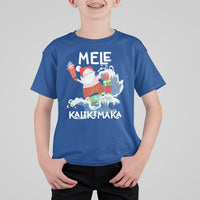 Mele Kalikimaka Surfing Cute Santa Hawaiian Christmas T Shirt For Kid TS09 Royal Blue - Polynesian Pride