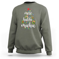 Mele Kalikimaka Hawaiian Christmas Tree Sweatshirt TS09 Military Green - Polynesian Pride