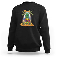 Mele Kalikimaka Christmas In Hawaii Xmas Light Pineapple Sweatshirt TS09 Black - Polynesian Pride