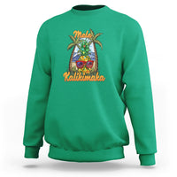 Mele Kalikimaka Christmas In Hawaii Xmas Light Pineapple Sweatshirt TS09 Irish Green - Polynesian Pride