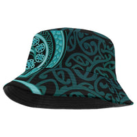 Turquoise New Zealand Mangopare Bucket Hat Aotearoa Maori Koru Style LT14 One Size Turquoise - Polynesian Pride