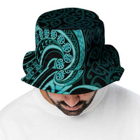 Turquoise New Zealand Mangopare Bucket Hat Aotearoa Maori Koru Style LT14 - Polynesian Pride