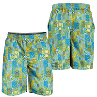 Tuvalu Manuia te Kilisimasi Shorts for Men Pacific Patchwork Xmas Vibes LT9 - Polynesian Pride