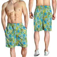 Tuvalu Manuia te Kilisimasi Shorts for Men Pacific Patchwork Xmas Vibes LT9 - Polynesian Pride
