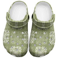 Vesuvian Green Palaka Quilt Hawaii Clogs Shoes Traditional Hawaii-plaid Pattern - Polynesian Pride