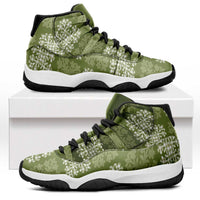 Vesuvian Green Palaka Quilt Hawaii Sneakers J11 Traditional Hawaii-plaid Pattern - Polynesian Pride