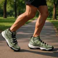 Vesuvian Green Palaka Quilt Hawaii Sneakers J11 Traditional Hawaii-plaid Pattern - Polynesian Pride