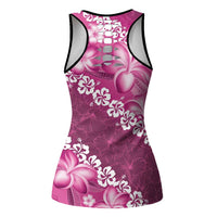 Vintage Pink Polynesia Hollow Tank Top Plumeria With Hibiscus Tropical Vibes LT14 - Polynesian Pride