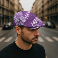 Vintage Purple Polynesia Jeff Hat Plumeria With Hibiscus Tropical Vibes - Polynesian Pride