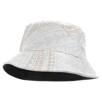 White Sunday Lotu Tamaiti Bucket Hat Polynesian Wave Pastel Nude LT9 One Size Nude - Polynesian Pride