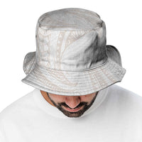 White Sunday Lotu Tamaiti Bucket Hat Polynesian Wave Pastel Nude LT9 - Polynesian Pride