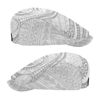 White Sunday Lotu Tamaiti Jeff Hat Polynesian Wave Pastel Gray - Polynesian Pride