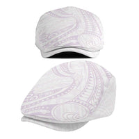 White Sunday Lotu Tamaiti Jeff Hat Polynesian Wave Pastel Mauve - Polynesian Pride