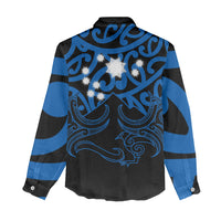 Matariki New Zealand Women Casual Shirt Maori New Year Blue LT6