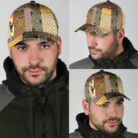 Yellow Aotearoa Kowhaiwhai Pattern Classic Cap NZ Maori Quilt Style LT14 - Polynesian Pride
