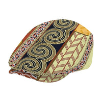 Yellow Aotearoa Kowhaiwhai Pattern Jeff Hat NZ Maori Quilt Style - Polynesian Pride